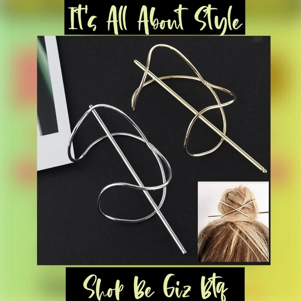 Super Elegant Gold Hairpin to Enhance your Casual or Night Our Hair look